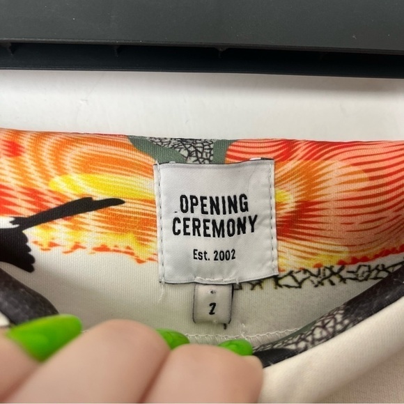 Opening Ceremony 5 Elements Colorful Print Neoprene High Rise Skinny Trousers 2 - Picture 11 of 14